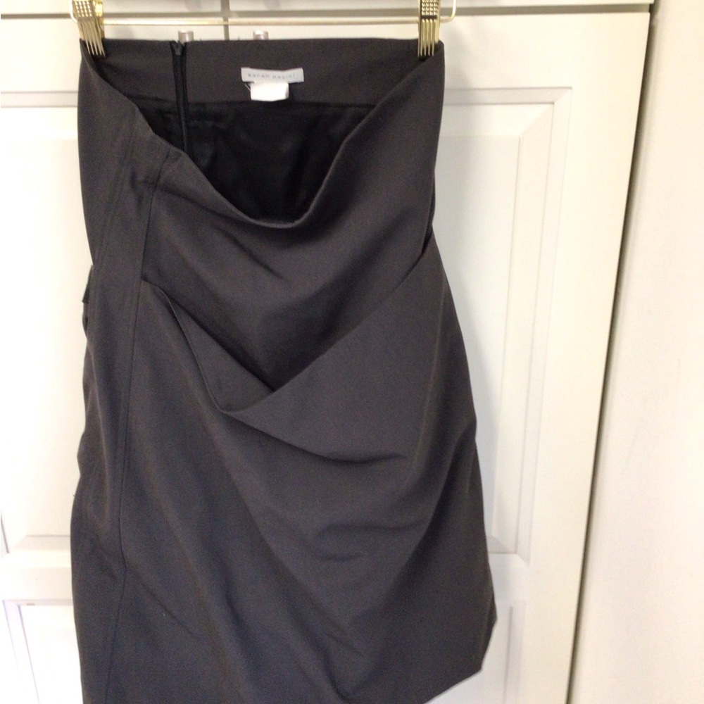 Sarah Pacini Charcoal Draped Skirt